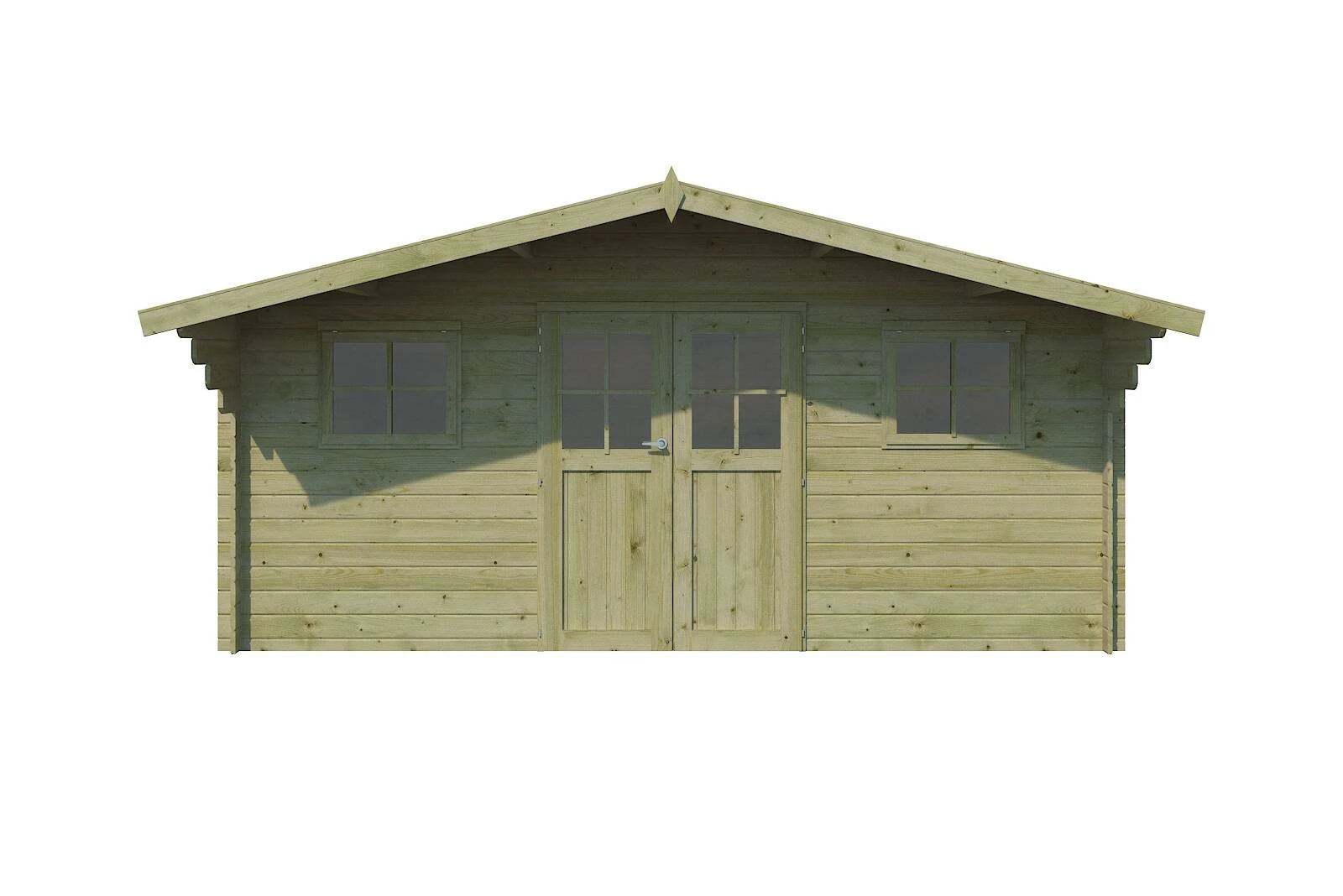 Woodlands Blokhut Winnipeg XL Groen Geïmpregneerd 505 x 385 cm - Afbeelding 5